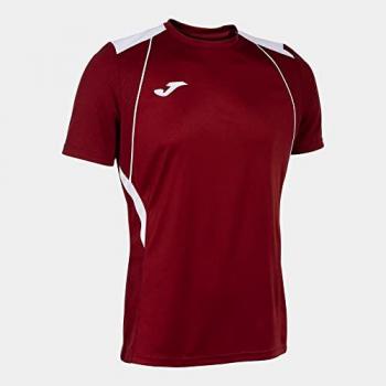 Camiseta de Manga Corta Joma Championship VII Hombre Burdeos Blanco