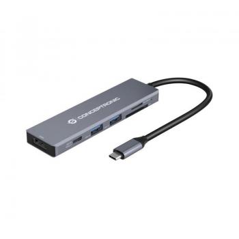 Base para portátil y replicador de puertos DONN23G Alámbrico USB 3.2 Gen 1 (3.1 Gen 1) Type-C Gris