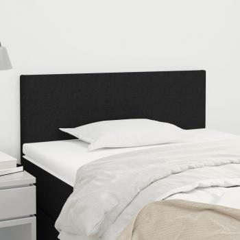 Cabecero de tela negro vidaXL 100x5x78/88 cm