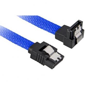 Cable SATA 3 de 0,6 m Negro/Azul con conector SATA 7-pin