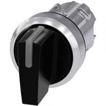 Siemens 3SU1052-2BM10-0AA0 Black 3-Position Selector Switch with Self-Retaining Feature