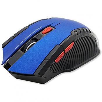 Ratón Gaming Inalámbrico GF2429 Azul Óptico 1600 DPI con 6 Botones y Receptor USB 2.0 Compatible con PC Windows
