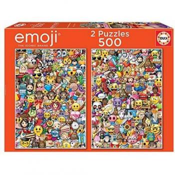 Educa Borras - Serie Emoji, 2 puzzles de 500 piezas Emoji