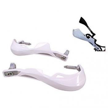 Moto Guardamanos Paramanos - Blanco - con Metal Insertos Para 22mm 7/8 Manillares Para Motocross, Supermoto, Motocicleta Motos
