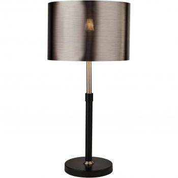 Lámpara de mesa Table, Acero dulce, Negro mate, 1 bombilla, altura 61.5 cm