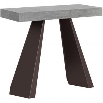 Consola Extensible 90x40/300 cm Diamante Cemento Estructura Orso