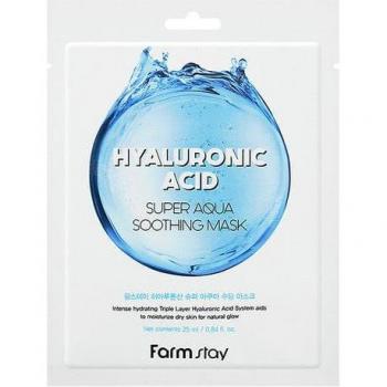 FARM STAY Hyaluronic Acid Super Aqua Soothing Mask Set (10 pcs x 25ml)