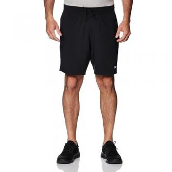 Pantalón Corto Hombre Reebok Workout Ready Negro con Cintura Elástica y Bolsillos Laterales - Modelo WOR Woven Short, Talla XXL