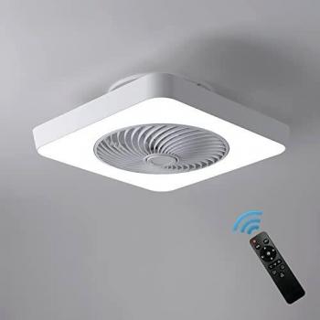 Ventilador de techo con luz,Ventiladores de techo con control remoto silencioso moderna,58W Regulable regula la velocidad del viento Ventilador de techo,Con función de invierno/verano