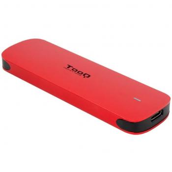 TooQ TQE-2201R Caja Externa para SSD M.2 NVMe, USB 3.1 Gen 2, Aluminio, Color Rojo