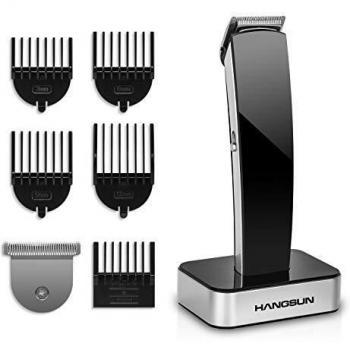 Hangsun Recortadora de Barba, Máquina Cortar Pelo y Cortapelos Hombre HC360 con USB Carga Rápida y Cuchillas T y U Intercambiables, 5 Peines de Cuchillas