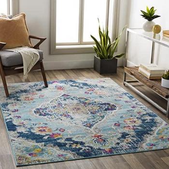 Alfombra de Salón Pelo Corto Vintage Oriental Multicolor 100 x 153 cm