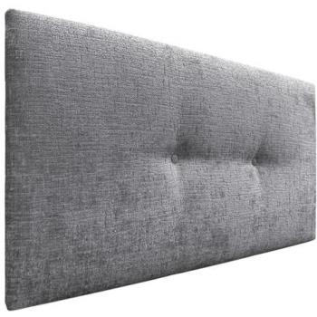 Cabecero Tapizado de Lana Natural con Botones - 95x50cm para Cama de 90cm - Color Gris