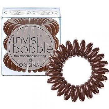 Invisibobble Power Hair Ties - Pretzel Brown, Extra Strong Grip, Waterproof, Traceless, 3 Pack