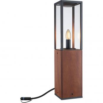 Lámpara de Pilar Exterior Paulmann Plug&Shine Venea 60cm IP44 LED 1900K 2W Madera