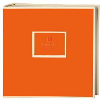 Jumbo Album orange +++ 50 feuilles de papier cartonné beige avec pages d'intercalaires +++ petit album photos pour ENCOLLER DES PHOTOS +++ qualité originale Semikolon