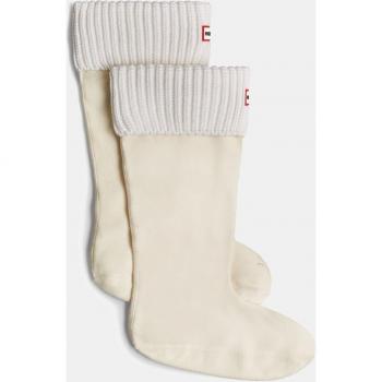 Hunter Unisex Recycled Half Cardigan Tall Boot Sock - White - L