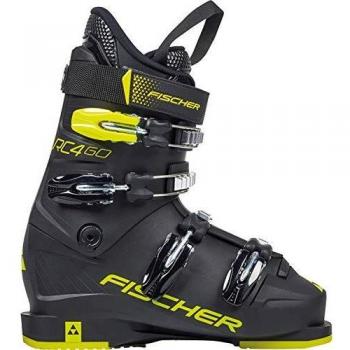 Fischer Junior Skischuhe, Schwarz/Gelb, 22.5 RC4 60 JR Thermoshape-Botas de esquí para niño, Color Negro y Amarillo, Unisex niños, 225