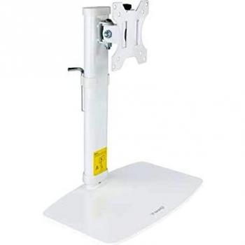 TOOQ DB1127TN-W - Soporte de Mesa con Regulación de Altura para Pantallas de 17” a 27”, Color Blanco