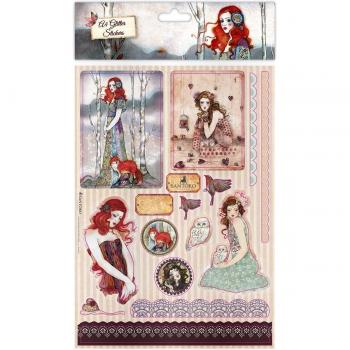 SANTORO's Willow A4 Glitter Stickers - Santoro