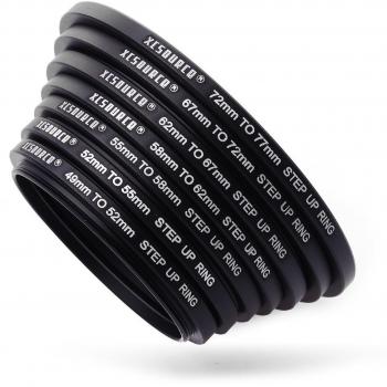 XCSOURCE® Set de 7 Anillos de Metal 49-77 adaptadores para Lentes/Objetivos para cámara DC038.