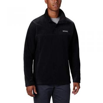Forro polar Columbia Steens Mountain™ Half Snap negro para hombre, talla L