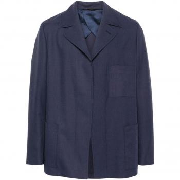 Fendi Men's Single-Breasted Virgin Wool Jacket in Blue | Size 50 | FJ0797AR8S Color F04V6