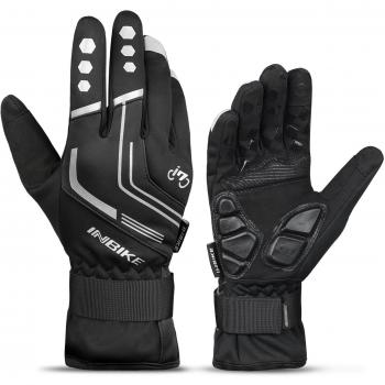 INBIKE Guantes Ciclismo Hombre para Invierno Guantes De Pantalla Táctil para Bicicleta Carretera MTB con Membrana Impermeable, AislamientoTérmico y Forro Polar