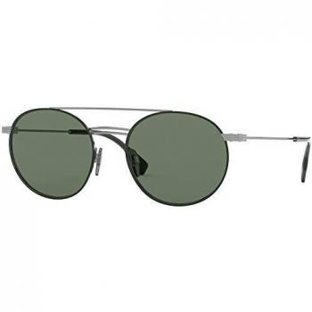 Burberry BE3109 100371 Gunmetal/Matte Green BE3109 Round Sunglasses Lens Category 3 Size 53mm