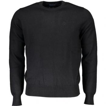 North Sails 12gg Round Neck Knit Sweater - Black Fabric Shirt - Size L