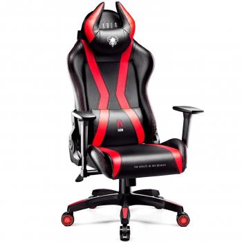 Silla Gaming Diablo X-Horn 2.0 King Size Negra-Roja, Diseño Ergonómico, Soporte Lumbar, Inclinación y Reposabrazos 3D