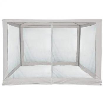 Mosquitera Desmontable para Cenador 3x3, Poliéster Blanco, Medidas 240x1200 cm - Mobili Rebecca Kapok