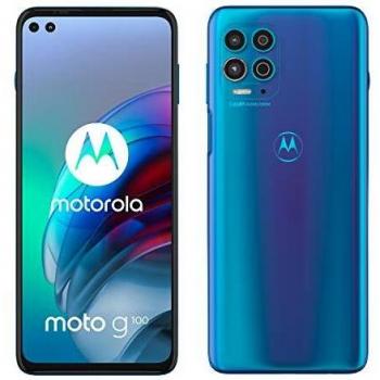Motorola Moto G100, 5G, Pantalla de 6.7, Procesador Qualcomm Snapdragon 870, Cámara de 64MP, Batería de 5000 mAH, Dual SIM, Memoria Interna de 128GB y RAM de 8GB, Android 11 - Azul Iridiscente