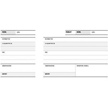APLI 12719 - Talonario recibo Catalán 1/3 papel litos