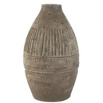 Jarrón Home ESPRIT Beige Magnesio 28 x 28 x 48 cm