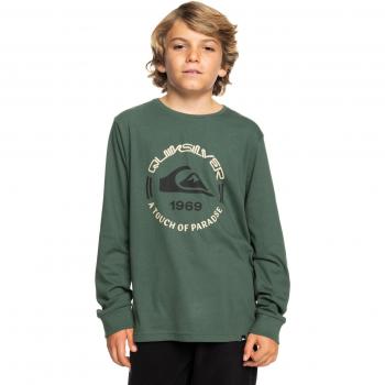 Camiseta de niños Quiksilver Circle Logo, 100% algodón, diseño clásico con logo circular en el pecho, ajuste regular, disponible en varias tallas y colores