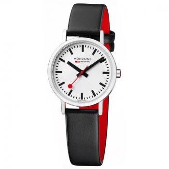 Mondaine Simply Elegant Women's Watch - 36mm White Dial with Stainless Steel Mesh Strap