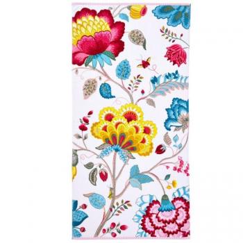 Toalla de ducha de 70 x 140 cm con diseño de flores de fantasía de PIP, algodón, blanco, 70 x 140 cm
