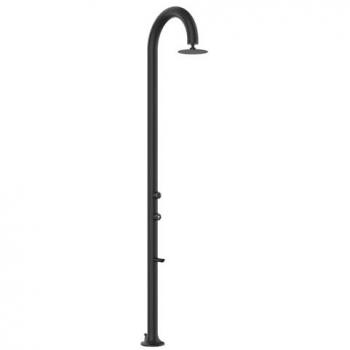 Ducha de Aluminio Negra Sined Luna con Doble Conexión y Termómetro 233x17x17 cm