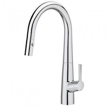 Roca A5A812AC00 Mezclador Cocina, Syra, Caño Extraible Ducha, Cold Start, Cromo