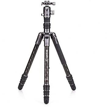 Benro Bat 24C Carbon Fiber Travel Tripod with VX25 Ball Head (4 Sections, 39-180cm, 16kg Load Capacity)