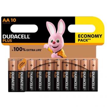 Duracell Plus Power 100 - Pila alcalina AA LR6 de 10 unidades