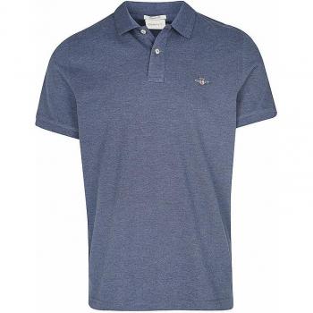 Polo de piqué Regular Fit Shield azul para hombre Gant