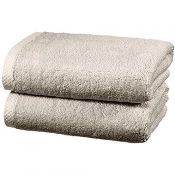 AmazonBasics - Juego de 2 toallas de secado rápido, 2 toallas de mano - Gris