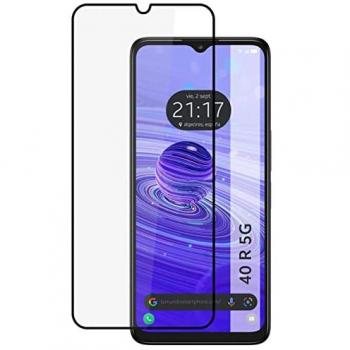Protector de Cristal Templado Completo 5D Full Glue Negro para TCL 40 R 5G