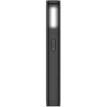 Palo Selfie Bluetooth con Luz Flash, Celly ClickFlashPod Extensible y Plegable Universal, Negro