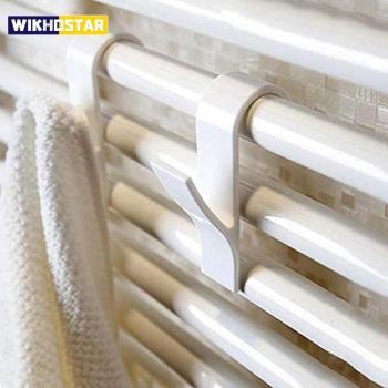 Soporte Blanco para Toallas y Ropa con Clips, Ideal para Radiadores Calefactores y Almacenamiento en Cocina y Baño