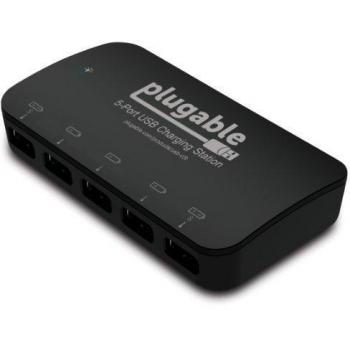 Cargador inteligente Plugable de cinco puertos USB a 36W, con cables para RU y la UE, válido en múltiples dispositivos Android, Apple iOS y Windows