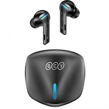 Auriculares Bluetooth con Latencia Ultra-Bajo de 45 ms, QCY G1 Auriculares Bluetooth 5.2 Gaming, Dual Mode, Sonido Premium, 32H de Tiempo, Carga Inalámbrica, Resistencia al Agua IPX5, 4 Micrófonos