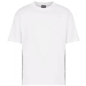 Camiseta EA7 6DPT19 PJOLZ Manga Corta Hombre Blanco, 100% algodón, diseño moderno, talla XXL